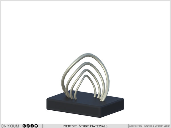 Sims 4 — Medford Modern Curved Decor by Onyxium — Onyxium@TSR Design Workshop Study Room Collection - Belong To The 2026