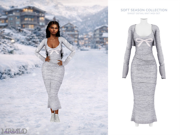 Sims 4 — MERMALADE Sweet Detail Knit Midi Set by Mermalade — Alaskan Sweater