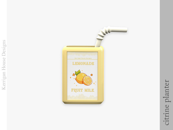 Sims 4 — Citrine Planter by kerriganhouse — A cute brightly-colored decor set for a dormitory or teen bedroom.