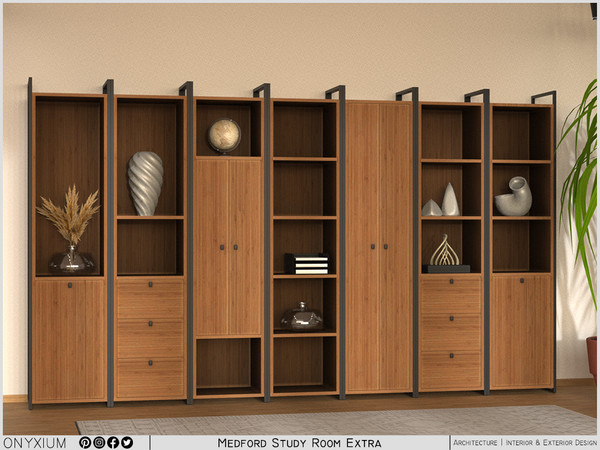Sims 4 — Medford Study Room Extra by Onyxium — Onyxium@TSR Design Workshop Study Room Collection - Belong To The 2026