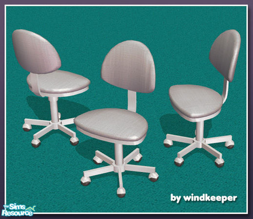 Sims 2 — simple office chair - grey by Windkeeper — Recolor of simple office chair from this set. Requires that file to