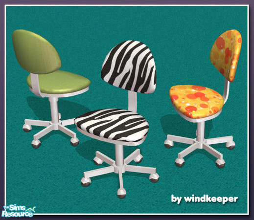Sims 2 — simple office chair - light metal frame by Windkeeper — Recolor of simple office chair from this set. Requires