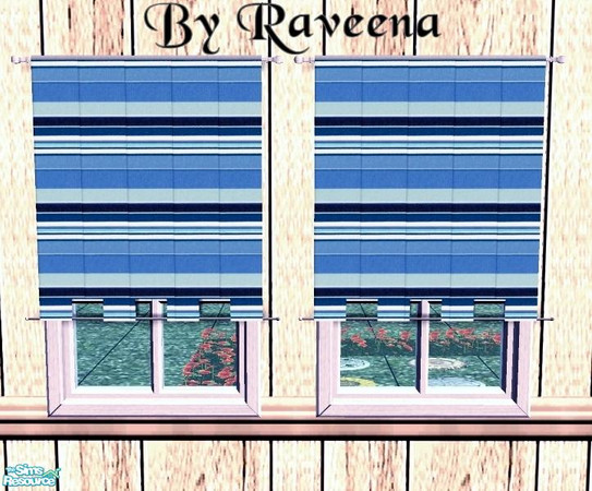 Sims 2 — White Wicker Set Blinds by Raveena — Part of the White Wicker Patio set. You need BetterbeSim's mesh for this
