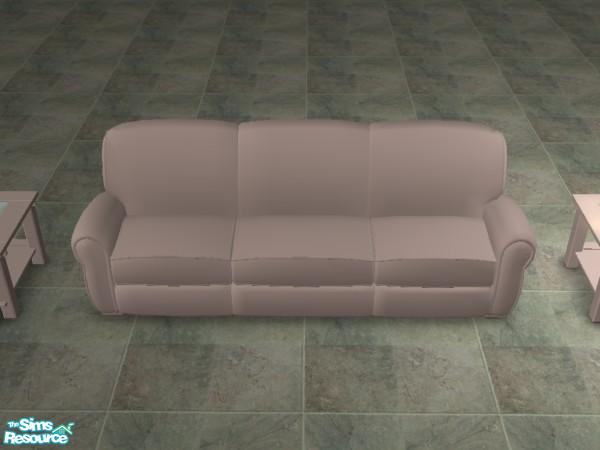 Sims 2 — Rivier Rock Livingroom - Sofa by munchkin_brat — Club Distress sofa in River Rock. This file will recolor the
