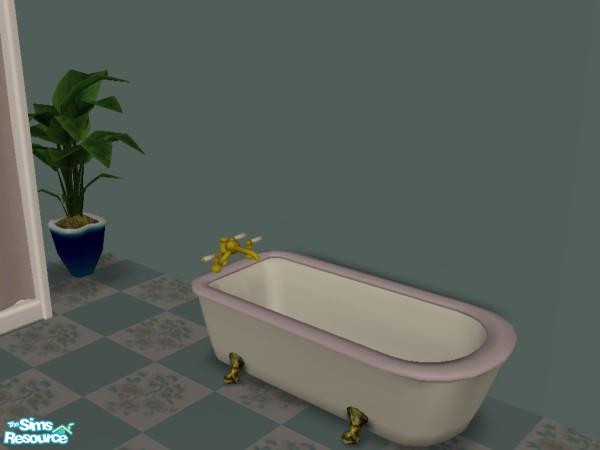 Sims 2 — River Rock Bathroom - Tub by munchkin_brat — Colonial Tub in River Rock. All objects are from the base game so