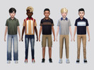 Sims 4 — Jacquard Zipper Polo Boys by McLayneSims — TSR EXCLUSIVE