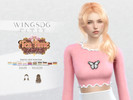 Sims 4 — WINGS-TF0220-Single side ponytail by wingssims — Colors:30
