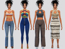 Sims 4 — Molly Cutout Top by McLayneSims — TSR EXCLUSIVE