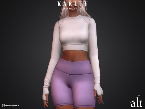 Sims 4 — KARLEY long sleeve top by ali1 — 6 Piece Set including: Long Sleeve Top, Tank top, Leggings, Athletic Shorts,
