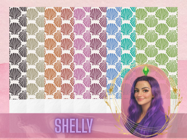 Sims 4 — Shelly Wall by gokcemsims — Add a gentle and charming touch to your sims homes with the Shelly Walls