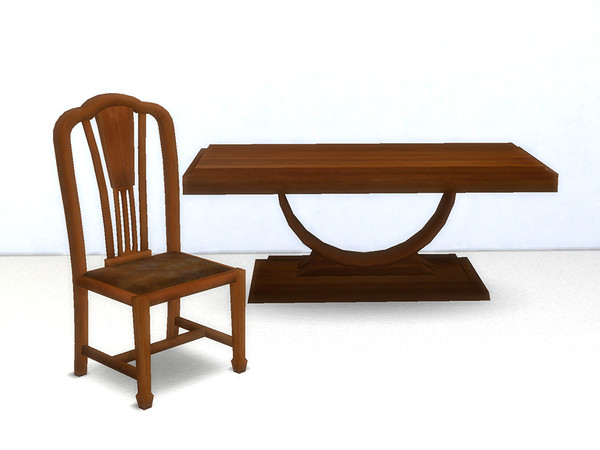Sims 4 — Art Deco Dining Chair by Ando540 — The beauty of curves always gives me a fresh sense of wonder.