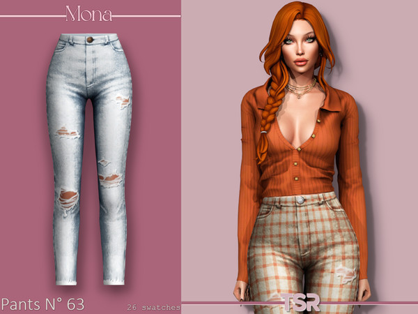 Sims 4 — Ripped jeans by Mona — -New mesh-