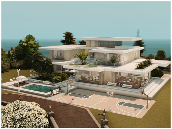 Sims 4 — MM. Modern House 143 by Merin_Martini — My Sims 4 lots some are inspired from random pictures that I found on