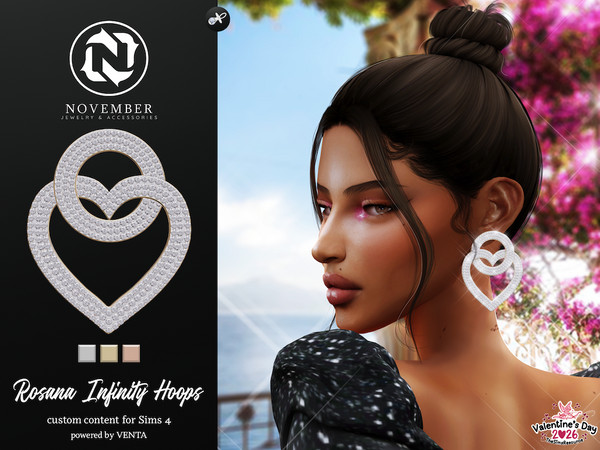 Sims 4 — November - Rosana Infinity Hoops (Patreon Exclusive) by VentaStudio — Rosana Infinity Hoops - Adult