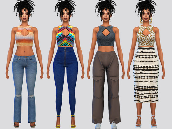 Sims 4 — Molly Cutout Top by McLayneSims — TSR EXCLUSIVE