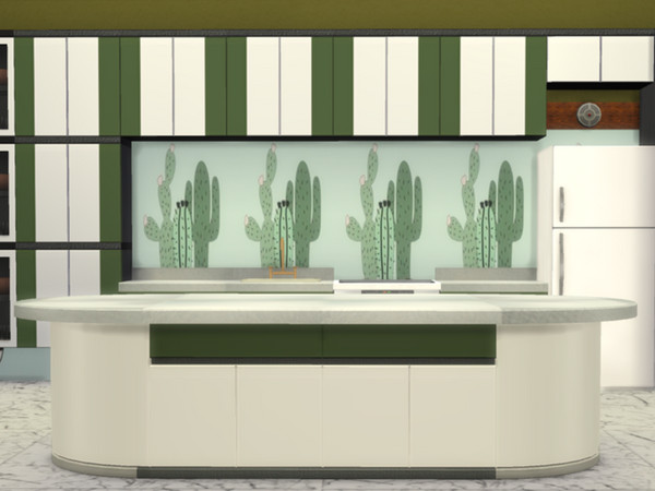 Sims 4 — Cleyne Modern and Commercial Kitchen Set by CarineKitana — Cleyne Modern and Commercial Kitchen Set - Island;