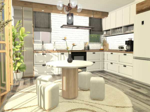 Sims 4 — Lumina Kitchen by Suzz86 — Lumina is a fully furnished and decorated kitchen. Size 7x6 Value $ 15,700 Short