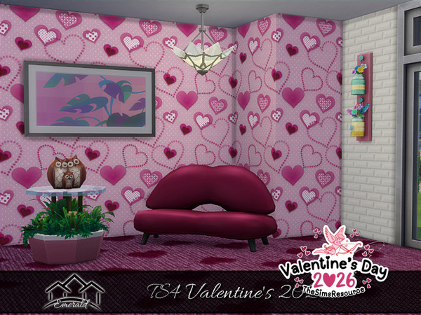Sims 4 — TS4 Valentine's 2026 S1 by Emerald — Happy Valentine's Day 2026 !