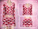 Sims 4 — HEART CARDIGAN AND SKIRT SET by Joan_Campbell_Beauty_ — INCLUDES: CARDIGAN (4 swatches)
