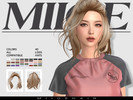Sims 4 — MIIOE-Flowing short hair by MIIOE — Flowing short hair designed specifically for The Sims 4. Hope you like it,