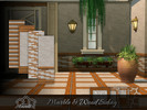 Sims 4 — Marble & Wood Siding by Emerald — Get the perfect pairing when using wood and marble. These panels with