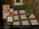 Sims 4 — Marble & Wood Siding floor set by Emerald — Get the perfect pairing when using wood and marble. These panels