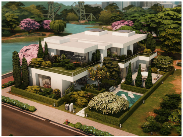 Sims 4 — MM. Modern House 144 by Merin_Martini — My Sims 4 lots some are inspired from random pictures that I found on