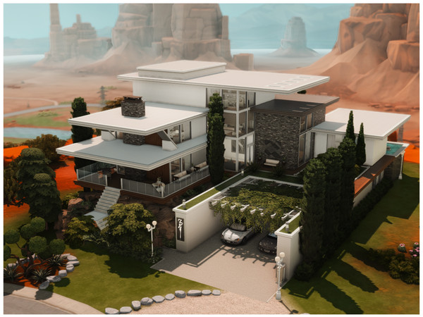 Sims 4 — MM. Modern House 145 by Merin_Martini — My Sims 4 lots some are inspired from random pictures that I found on