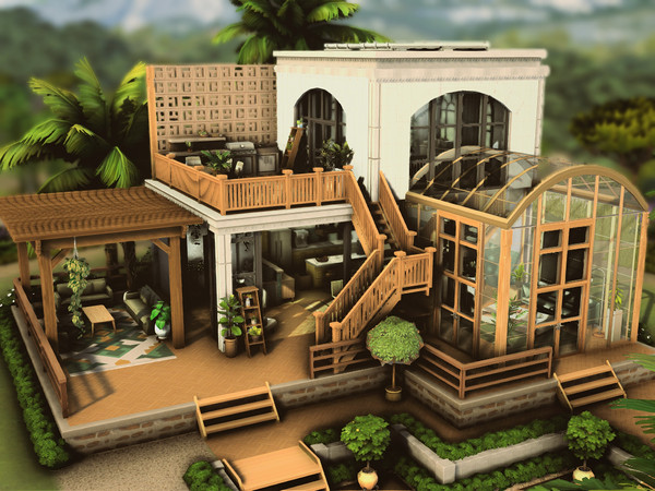 Sims 4 — Small Eco Loft (NO CC) by plumbobkingdom — A modern one bedroom home that combines comfort with a direct