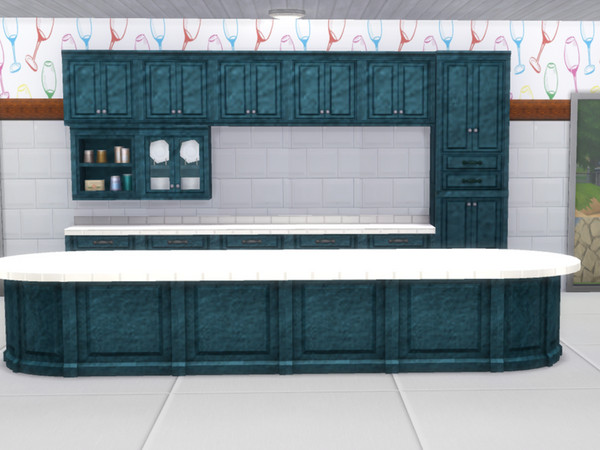 Sims 4 — Slate Kitchen Set -  Cabinet by CarineKitana — Slate Kitchen Set - Cabinet; Create a cheerful kitchen, bathroom,
