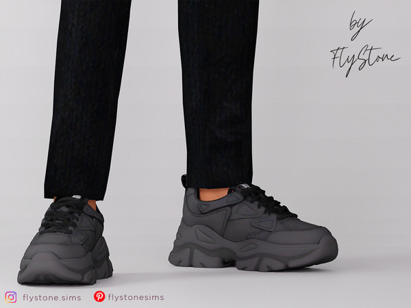 Sims 4 — Male Street Style Sneakers by FlyStone — Street style massive urban sneakers