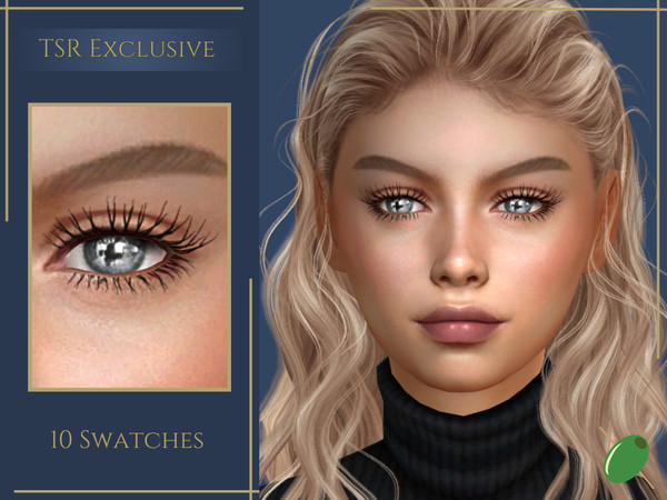 Sims 4 — Fluttery 3D Lashes by Pitted0live — Wispy, fluttery lightweight eyelashes 2 versions