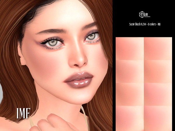Sims 4 — IMF Susie Blush N.214 by IzzieMcFire — Susie Blush N.214 contains 8 colors in hq texture.