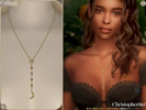 Sims 4 — Callisto Necklace - Star and Moon Lariat Necklace by christopher0672 — This is an ethereal star pendant