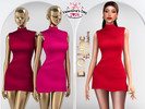 Sims 4 — High Neck Mini Dress DO2146 by DOLilac — Custom thumbnail