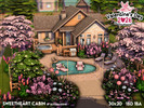 Sims 4 — Sweetheart Cabin (NO CC) by xogerardine — Sweetheart Cabin is a cozy Valentine's Day cabin with a heart shaped