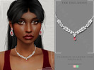 Sims 4 — Teardrop Diamond Vine Necklace by Glitterberryfly — A statement diamond vine necklace