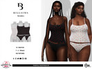 Sims 4 — Pointelle Nightwear Set by Bill_Sims — This set includes a strappy cami top and a pair of panties in a pointelle