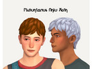 Sims 4 — Arlo M Hair by plutorienos — BGC, All Lods (7k),24 EA Swatches, Hat compatible, Disallowed for Random, Custom
