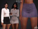 Sims 4 — LIVIA skirt by ali1 — Ribbed Skirt