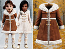 Sims 4 — Toddler - Warm winter coat with fur trim and toggles by Garfiel — A cozy winter coat designed for toddlers with