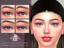 Sims 4 — Valentine's Day 2026 Eyeliner HQ by Caroll912 — A 4-swatch graphic winged eyeliner with mini heart cut out in