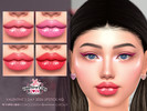 Sims 4 — Valentine's Day 2026 Lipstick HQ by Caroll912 — A 4-swatch lip gloss in the shades of red, pink and coral. The