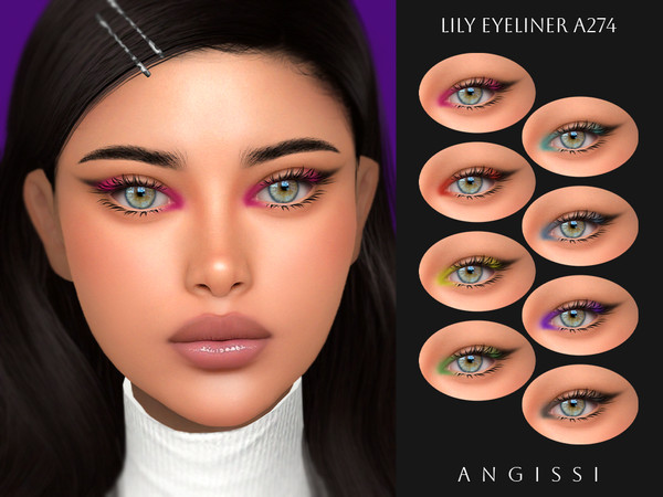 Sims 4 — Lily Eyeliner A274 by ANGISSI — PREVIEWS MADE USING HQ MODE Makeup category