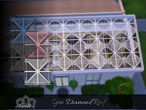 Sims 4 — Geo Diamond Roof by Emerald — Geo diamond roof design will add a magnificent view to your home.