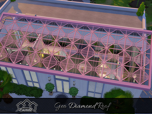 Sims 4 — Geo Diamond Roof 5 by Emerald — Geo diamond roof design will add a magnificent view to your home.