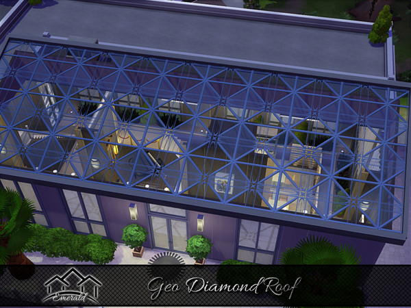 Sims 4 — Geo Diamond Roof 6 by Emerald — Geo diamond roof design will add a magnificent view to your home.