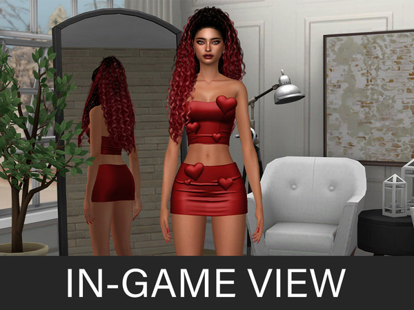Sims 4 — By Beto - Lover (Top) by Beto_ae0 — A cute outfit covered in hearts, perfect for Valentine's Day. Enjoy!