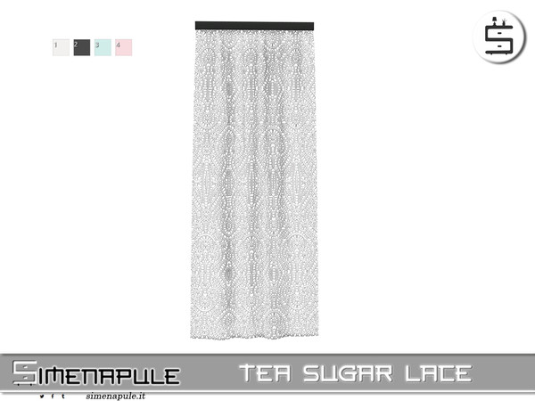 Sims 4 — [SeN4] Tea Sugar Lace - Curtain by Simenapule — Tea Sugar LaceTea Sugar LaceTea Sugar Lace
