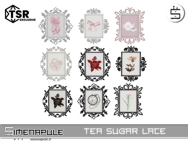 Sims 4 — [SeN4] Tea Sugar Lace - Painting 02 by Simenapule — Tea Sugar LaceTea Sugar LaceTea Sugar Lace